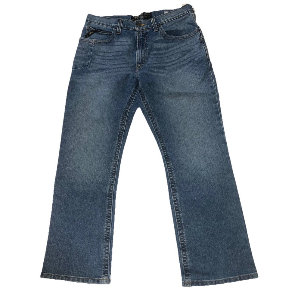 Ariat FR M4 Relaxed Bootcut Jeans Mens 35x30 Flame Resistant Blue Denim